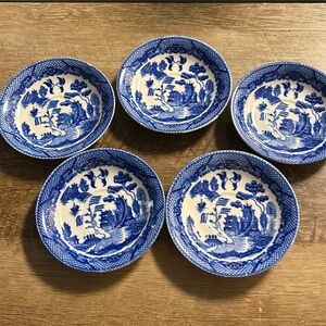 Vintage Blue Willow Saucers